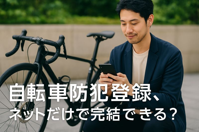 自転車防犯登録、ネットだけで完結できる? 自転車防犯登録、ネットだけで完結できる?