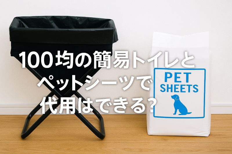 100均の簡易トイレとペットシーツで代用はできる？