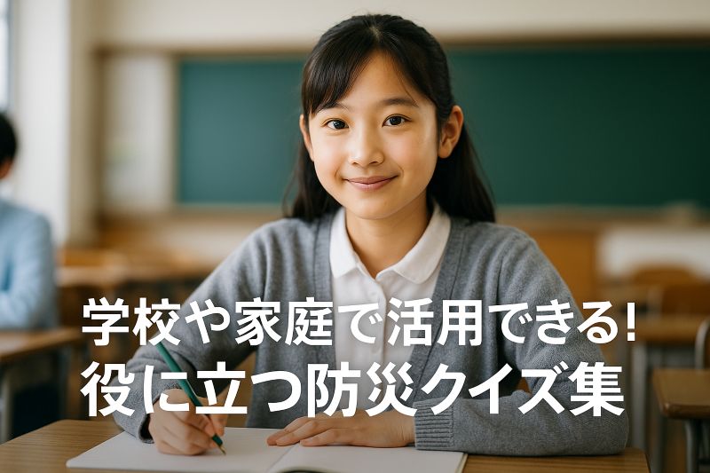 学校や家庭で活用できる!役に立つ防災クイズ集 学校や家庭で活用できる!役に立つ防災クイズ集