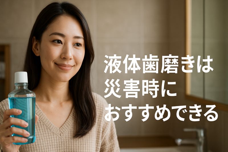 液体歯磨きは災害時におすすめできる? 液体歯磨きは災害時におすすめできる?