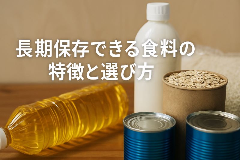 長期保存できる食料の特徴と選び方 長期保存できる食料の特徴と選び方