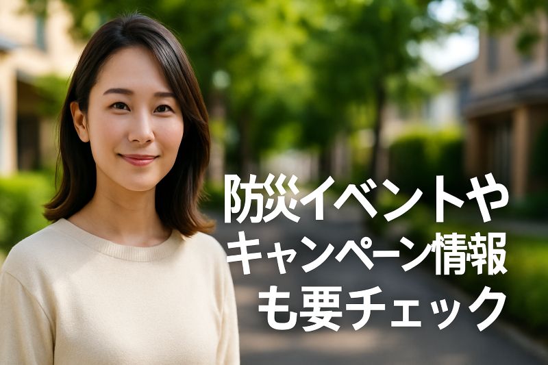 防災イベントやキャンペーン情報も要チェック 防災イベントやキャンペーン情報も要チェック