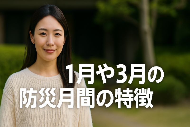 1月や3月の防災月間の特徴 1月や3月の防災月間の特徴