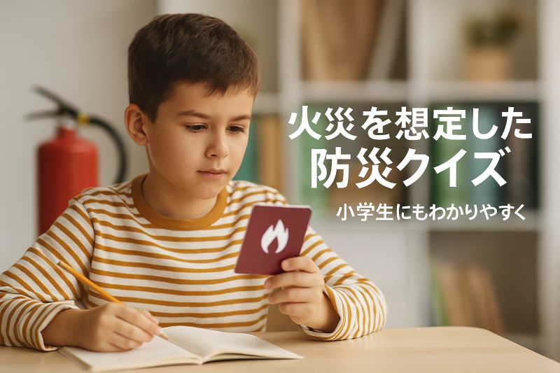 火災を想定した防災クイズ|小学生にもわかりやすく 火災を想定した防災クイズ|小学生にもわかりやすく