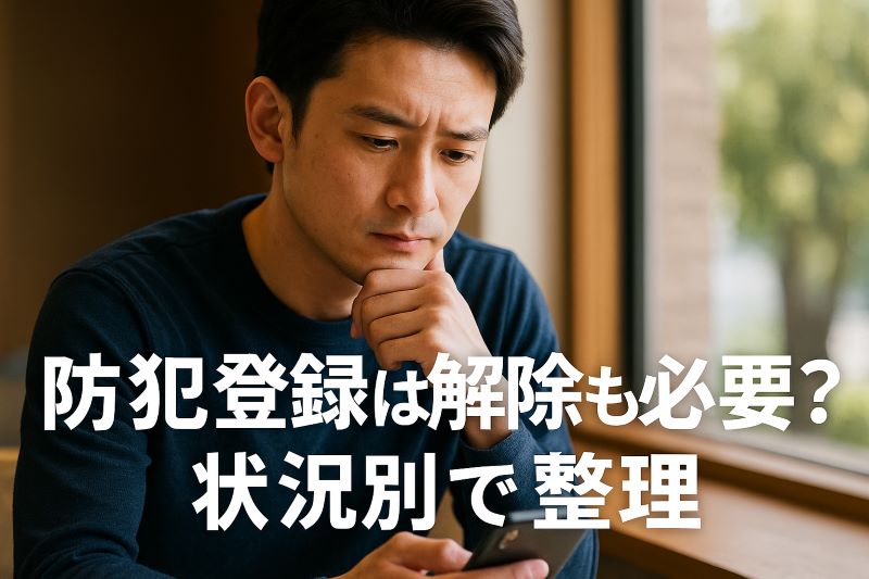 防犯登録は解除も必要?状況別で整理 防犯登録は解除も必要?状況別で整理