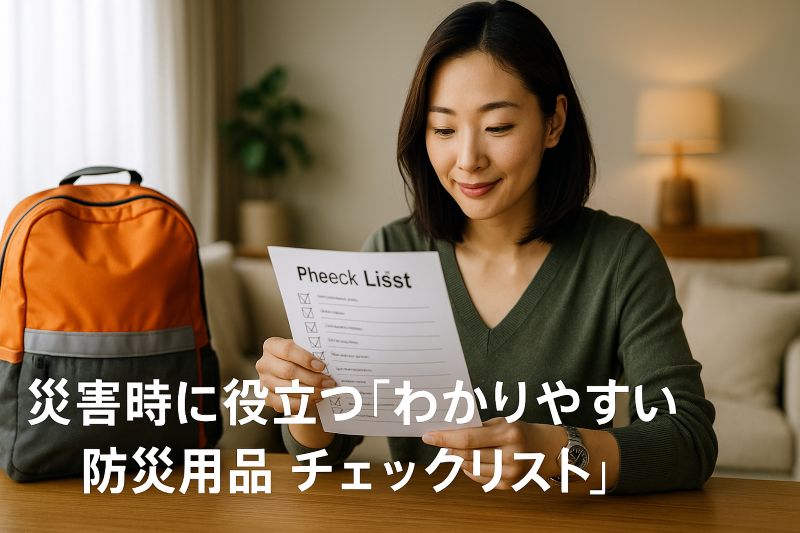 災害時に役立つ「わかりやすい 防災用品 チェックリスト」 災害時に役立つ「わかりやすい 防災用品 チェックリスト」