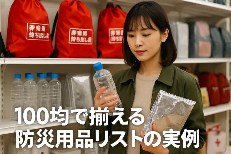 100均で揃える防災用品リストの実例 100均で揃える防災用品リストの実例