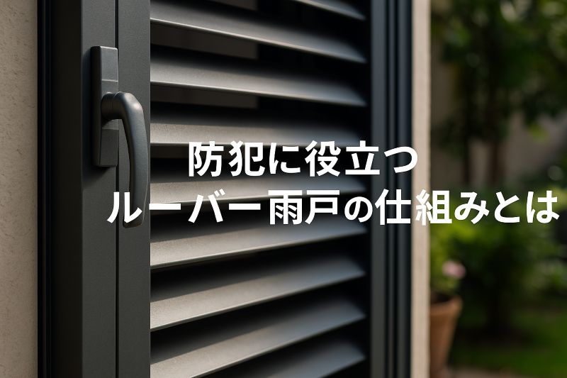 防犯に役立つルーバー雨戸の仕組みとは？