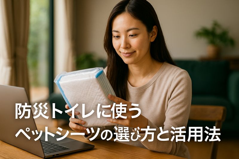 防災トイレに使うペットシーツの選び方と活用法
