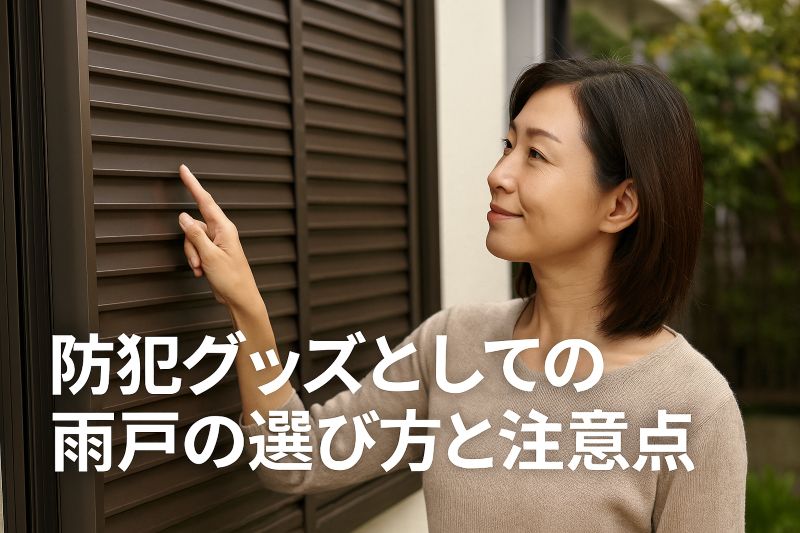 防犯グッズとしての雨戸の選び方と注意点
