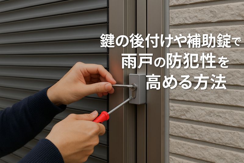 鍵の後付けや補助錠で雨戸の防犯性を高める方法