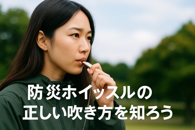 防災ホイッスルの正しい吹き方を知ろう 防災ホイッスルの正しい吹き方を知ろう
