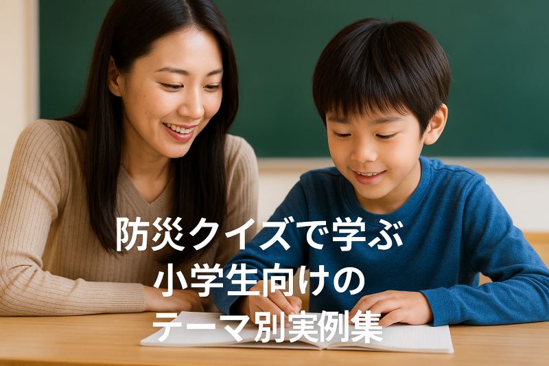 防災クイズで学ぶ!小学生向けのテーマ別実例集 防災クイズで学ぶ!小学生向けのテーマ別実例集