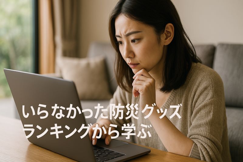 いらなかった防災グッズランキングから学ぶ いらなかった防災グッズランキングから学ぶ