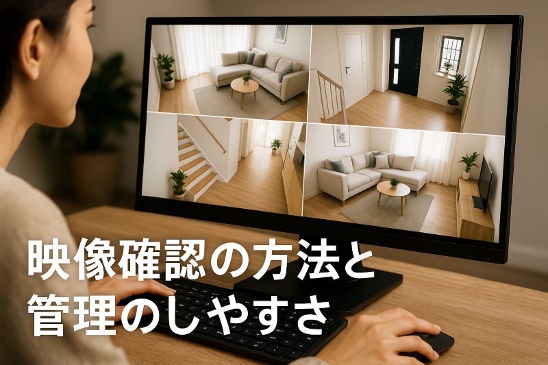 映像確認の方法と管理のしやすさ 映像確認の方法と管理のしやすさ