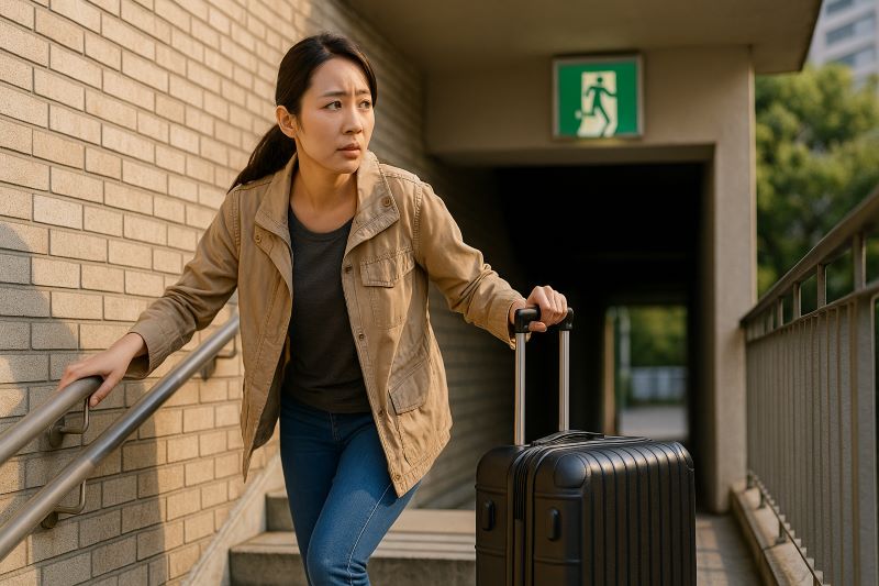 避難にスーツケースを使うときの注意点 避難にスーツケースを使うときの注意点