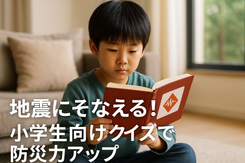 地震にそなえる!小学生向けクイズで防災力アップ 地震にそなえる!小学生向けクイズで防災力アップ