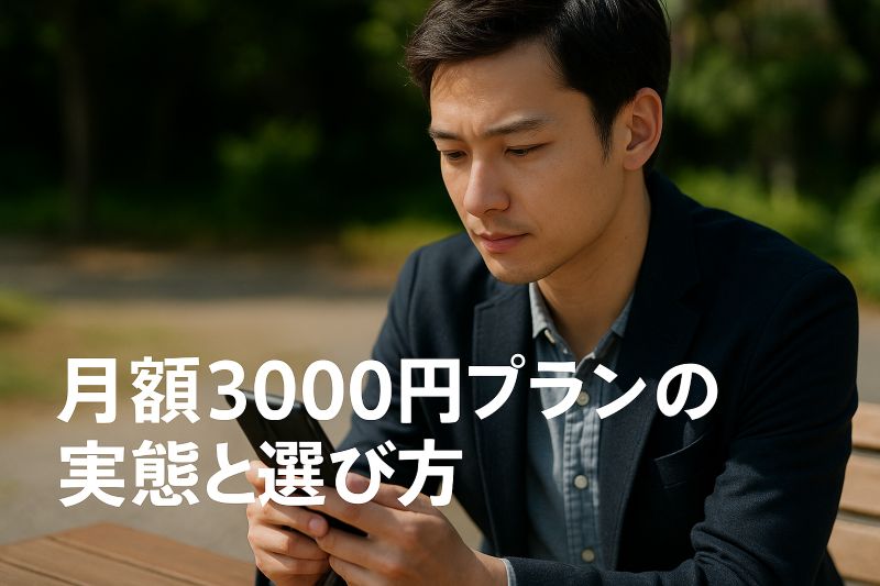 月額3000円プランの実態と選び方 月額3000円プランの実態と選び方