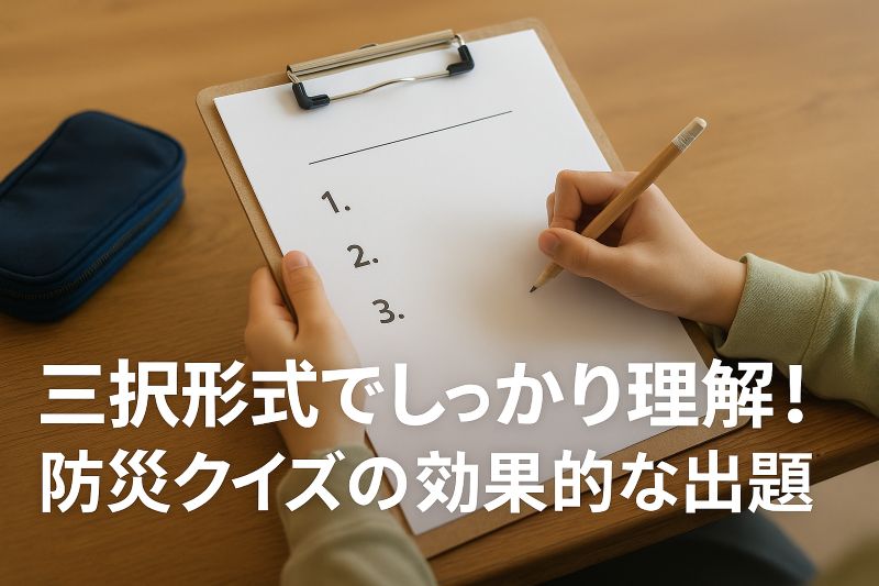 三択形式でしっかり理解!防災クイズの効果的な出題例 三択形式でしっかり理解!防災クイズの効果的な出題例