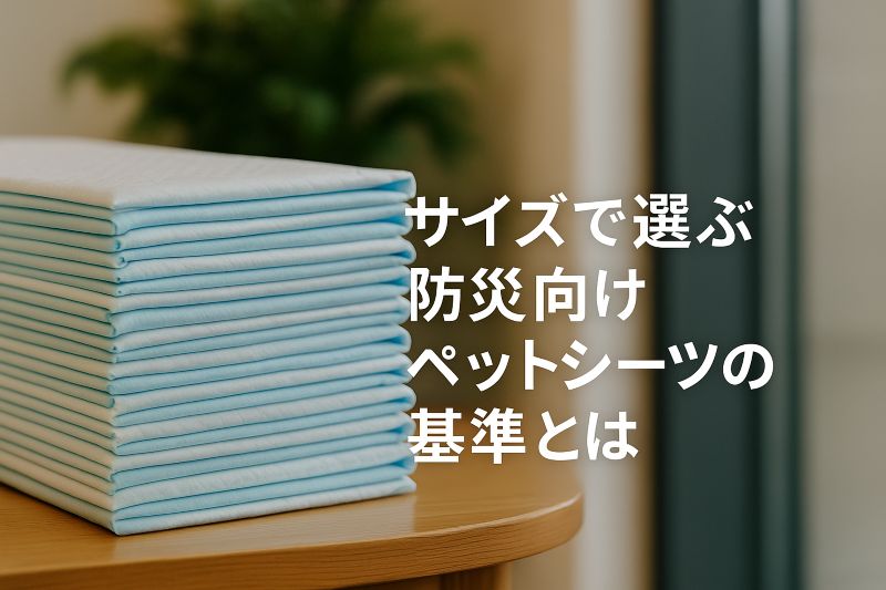 サイズで選ぶ防災向けペットシーツの基準とは