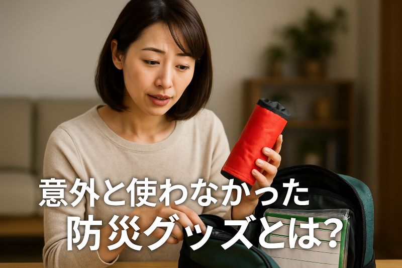 意外と使わなかった防災グッズとは？