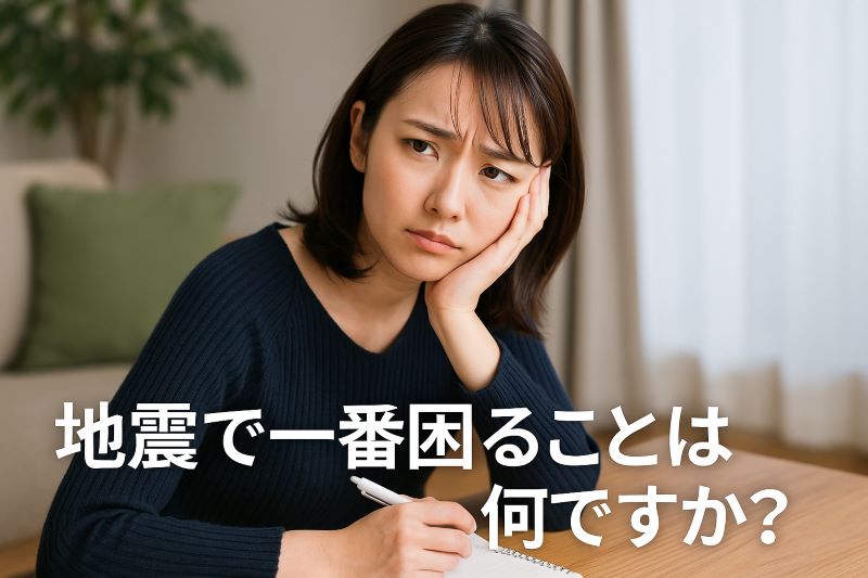地震で一番困ることは何ですか？