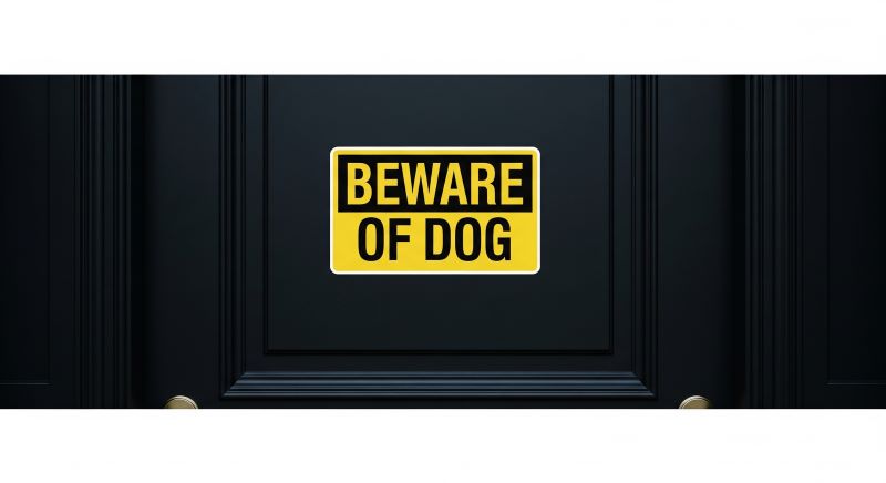 警告としての猛犬注意ステッカーの意味は? 警告としての猛犬注意ステッカーの意味は?