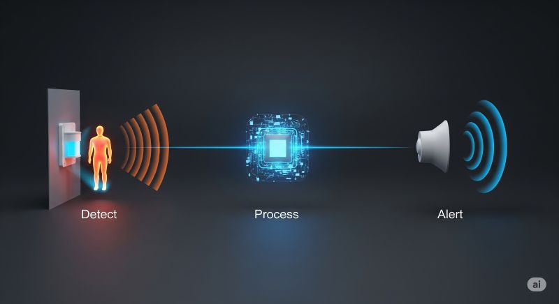 人が通ると音が鳴るセンサーの仕組み 人が通ると音が鳴るセンサーの仕組み