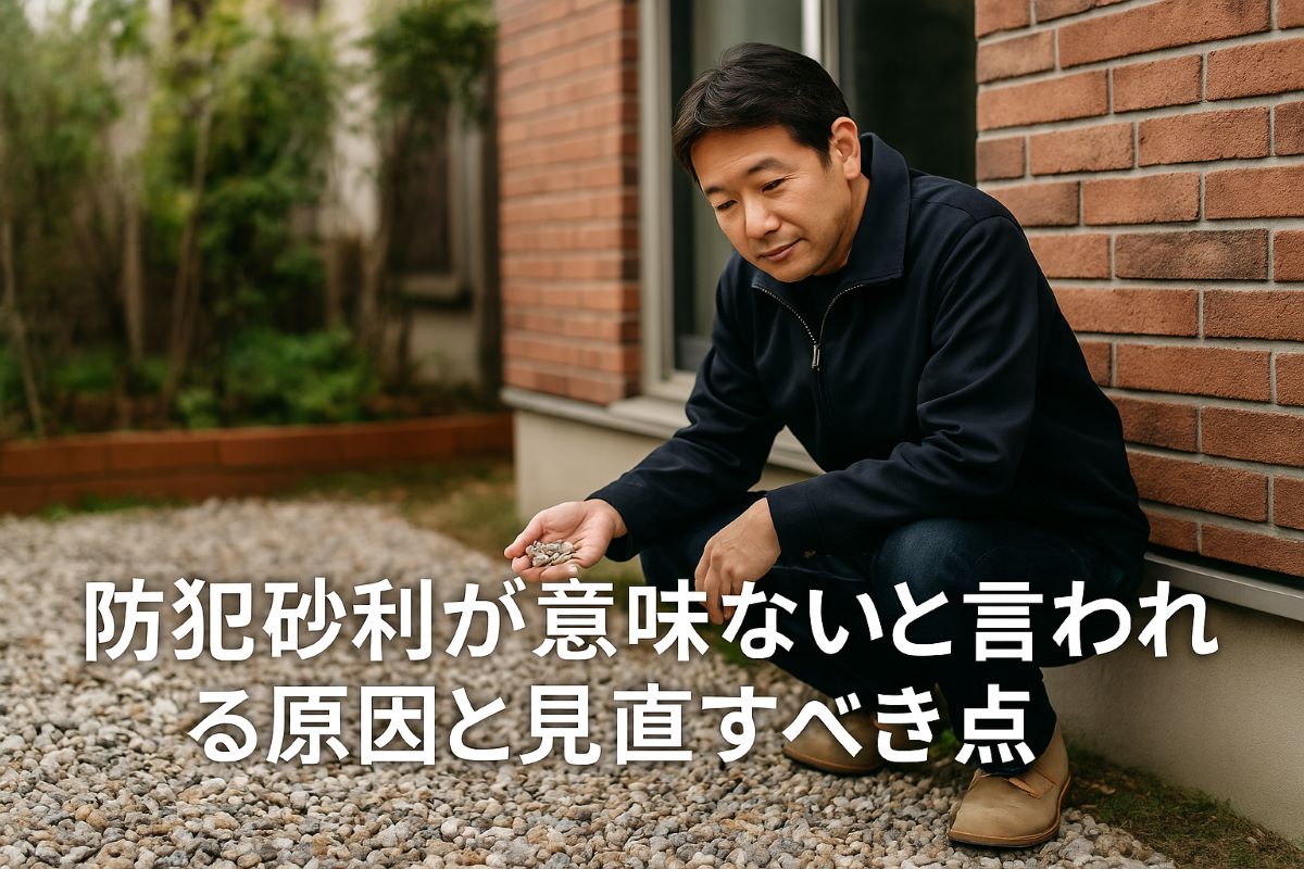 防犯砂利が意味ないと言われる原因と見直すべき点
