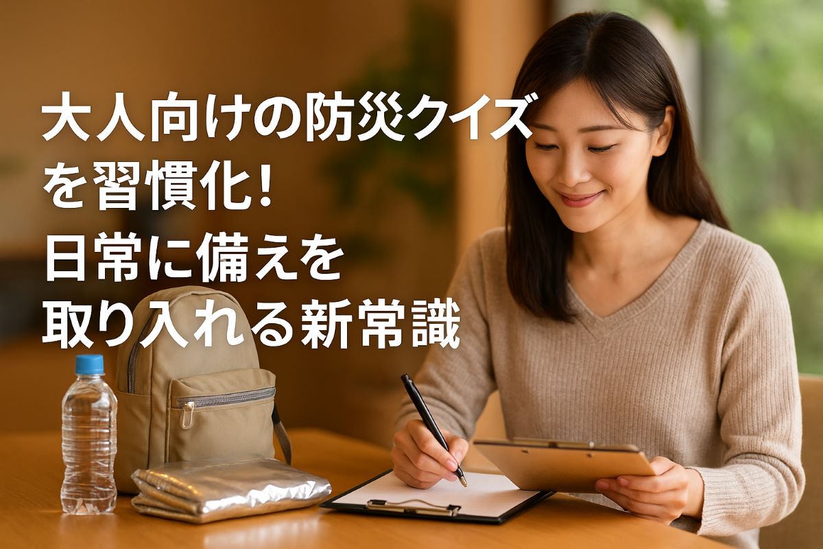 大人向けの防災クイズを習慣化！日常に備えを取り入れる新常識